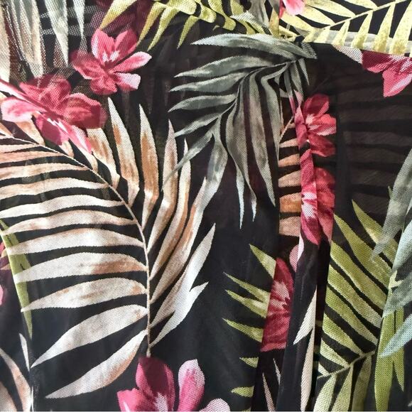 Kona Sol Tropical Swim Strapless Top Padded Breasts Size XL NWT - Picture 5 of 5